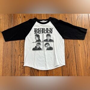 Black and White Long Sleeve Tee with Vintage Graphic